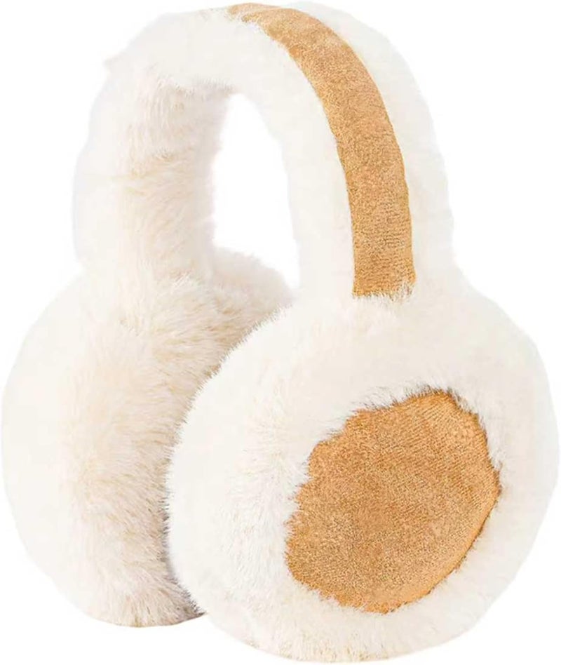 Eyegla Winter Ear Muffs Women Adjustable Fuzzy Earmuffs Faux Fur Ear Warmers Foldable Ear Covers for Cold Weather - Image 1
